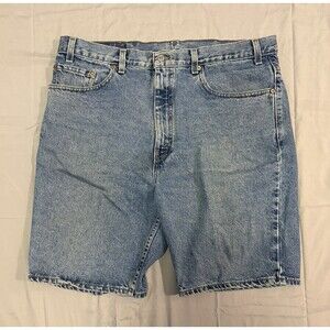 Levi’s 505 Denim Jean Shorts Blue Size 38 MADE IN USA Y2K Jorts Vintage